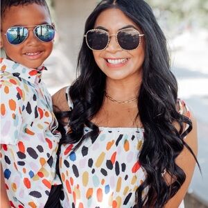 Colorful Polka Dot Women's Top